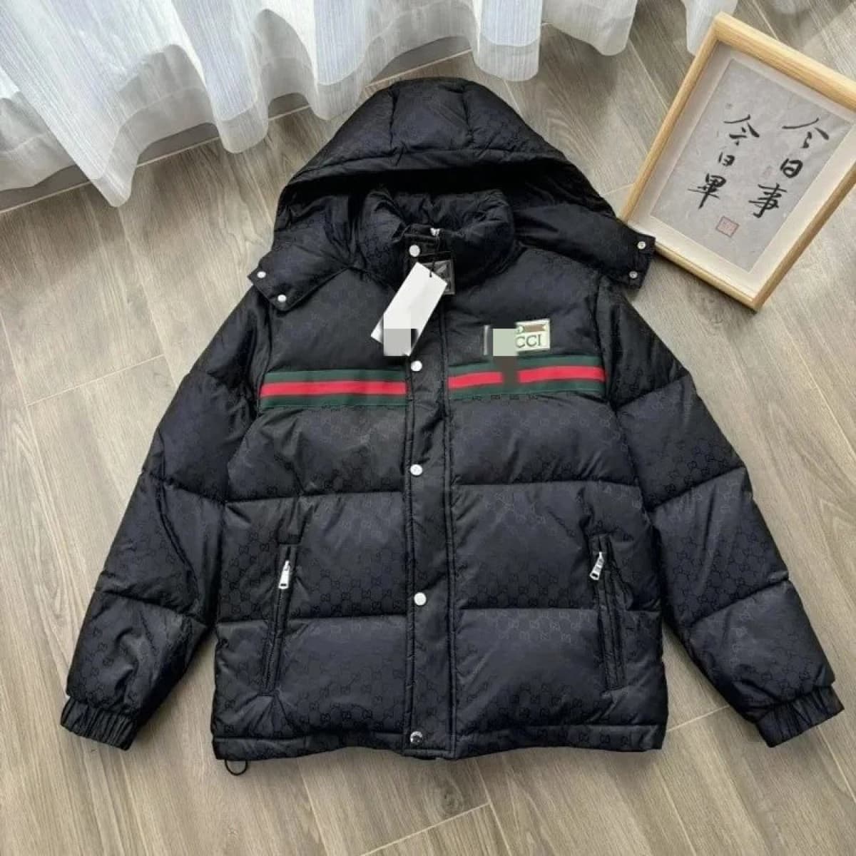 Gucci Label Patch Down Jacket